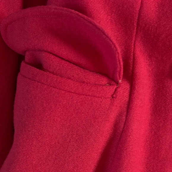 Vintage Red Double-breasted Swing Coat - Picture 4 of 10